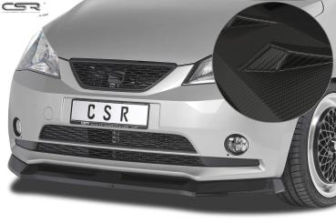 CSR Frontspoiler | Cup-Spoilerlippe mit ABE für Seat Mii CSL349-M Carbon Look matt strukturiert (keine Lackierung erforderlich)