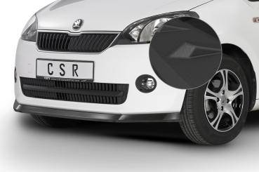 CSR Frontspoiler | Cup-Spoilerlippe mit ABE für Skoda Citigo CSL350-S Strukturiert schwarz matt (keine Lackierung erforderlich)