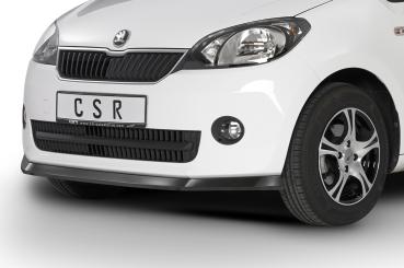 CSR Frontspoiler | Cup-Spoilerlippe mit ABE für Skoda Citigo CSL350-S Strukturiert schwarz matt (keine Lackierung erforderlich)