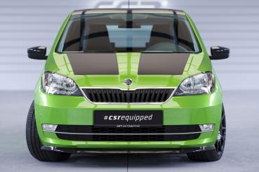 CSR Frontspoiler | Cup-Spoilerlippe mit ABE für Skoda Citigo CSL352-M Carbon Look matt strukturiert (keine Lackierung erforderlich)
