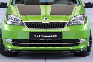 CSR Frontspoiler | Cup-Spoilerlippe mit ABE für Skoda Citigo CSL352-M Carbon Look matt strukturiert (keine Lackierung erforderlich)
