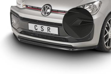CSR Frontspoiler | Cup-Spoilerlippe mit ABE für VW up! GTI CSL357-M Carbon Look matt strukturiert (keine Lackierung erforderlich)