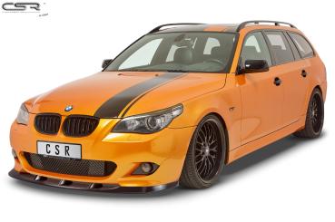 CSR Frontspoiler | Cup-Spoilerlippe mit ABE für BMW 5er E60 / E61 CSL361-L schwarz matt (Lackierung erforderlich)