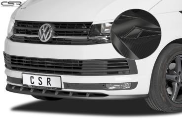 CSR Frontspoiler | Cup-Spoilerlippe mit ABE für VW T6 Bus CSL365-C Carbon Look glänzend (keine Lackierung erforderlich)