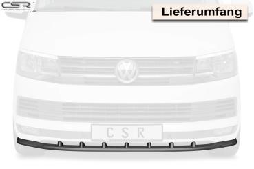 CSR Frontspoiler | Cup-Spoilerlippe mit ABE für VW T6 Bus CSL365-C Carbon Look glänzend (keine Lackierung erforderlich)