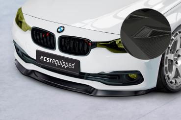 CSR Frontspoiler | Cup-Spoilerlippe mit ABE für BMW 3er F30/F31 CSL366-M Carbon Look matt strukturiert (keine Lackierung erforderlich)