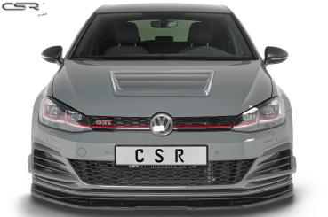 CSR Frontspoiler | Cup-Spoilerlippe mit ABE für VW Golf 7 GTI TCR CSL368-S Strukturiert schwarz matt (keine Lackierung erforderlich)