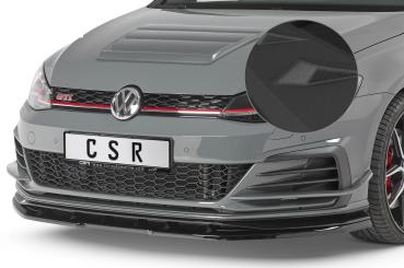 CSR Frontspoiler | Cup-Spoilerlippe mit ABE für VW Golf 7 GTI TCR CSL368-S Strukturiert schwarz matt (keine Lackierung erforderlich)