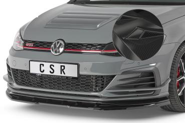 CSR Frontspoiler | Cup-Spoilerlippe mit ABE für VW Golf 7 GTI TCR CSL368-C Carbon Look glänzend (keine Lackierung erforderlich)