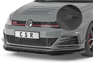 CSR Frontspoiler | Cup-Spoilerlippe mit ABE für VW Golf 7 GTI TCR CSL368-L Lackierung erforderlich (schwarz matt)