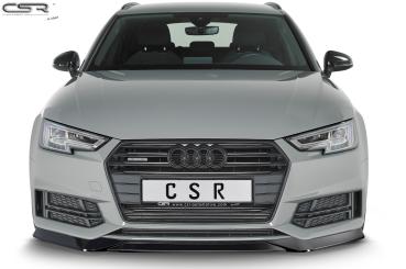 CSR Frontspoiler | Cup-Spoilerlippe mit ABE für Audi A4 B9 8W S-Line / S4 B9 8W CSL376-G Glossy schwarz glänzend (keine Lackierung erforderlich)