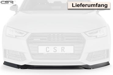 CSR Frontspoiler | Cup-Spoilerlippe mit ABE für Audi A4 B9 8W S-Line / S4 B9 8W CSL376-G Glossy schwarz glänzend (keine Lackierung erforderlich)