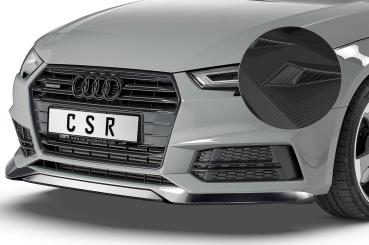 CSR Frontspoiler | Cup-Spoilerlippe mit ABE für Audi A4 B9 8W S-Line / S4 B9 8W CSL376-M Carbon Look matt strukturiert (keine Lackierung erforderlich)
