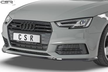 CSR Frontspoiler | Cup-Spoilerlippe mit ABE für Audi A4 B9 8W S-Line / S4 B9 8W CSL377-G Glossy schwarz glänzend (keine Lackierung erforderlich)