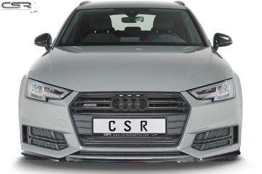 CSR Frontspoiler | Cup-Spoilerlippe mit ABE für Audi A4/S4 B9 8W CSL377-L Lackierung erforderlich (schwarz matt)