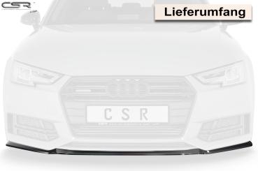 CSR Frontspoiler | Cup-Spoilerlippe mit ABE für Audi A4/S4 B9 8W CSL377-L Lackierung erforderlich (schwarz matt)