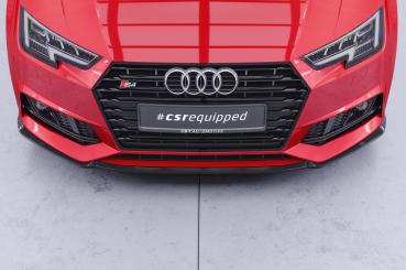CSR Frontspoiler | Cup-Spoilerlippe mit ABE für Audi A4 B9 8W S-Line / S4 B9 8W CSL377-S schwarz matt strukturiert (keine Lackierung erforderlich)
