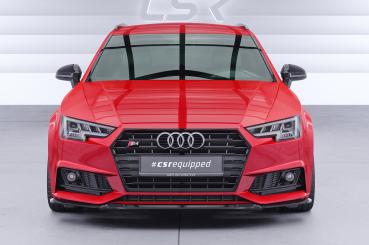 CSR Frontspoiler | Cup-Spoilerlippe mit ABE für Audi A4 B9 8W S-Line / S4 B9 8W CSL377-S schwarz matt strukturiert (keine Lackierung erforderlich)