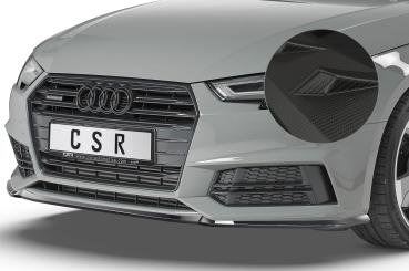 CSR Frontspoiler | Cup-Spoilerlippe mit ABE für Audi A4 B9 8W S-Line / S4 B9 8W CSL377-M Carbon Look matt strukturiert (keine Lackierung erforderlich)