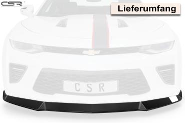 CSR Frontspoiler | Cup-Spoilerlippe mit ABE für Chevrolet Camaro 6 CSL379-G Glossy schwarz Hochglanz (keine Lackierung erforderlich)