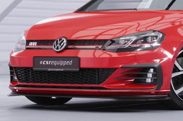 CSR Frontspoiler | Cup-Spoilerlippe mit ABE für VW Golf 7 GTI / GTD CSL380-G Glossy schwarz glänzend (keine Lackierung erforderlich)