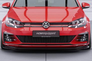 CSR Frontspoiler | Cup-Spoilerlippe mit ABE für VW Golf 7 GTI / GTD CSL380-G Glossy schwarz glänzend (keine Lackierung erforderlich)