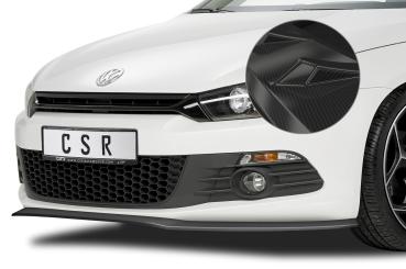 CSR Frontspoiler | Cup-Spoilerlippe mit ABE für VW Scirocco III CSL383-C Carbon Look glänzend (keine Lackierung erforderlich)