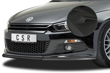 CSR Frontspoiler | Cup-Spoilerlippe mit ABE für VW Scirocco III R-Line CSL385-M Carbon Look matt strukturiert (keine Lackierung erforderlich)