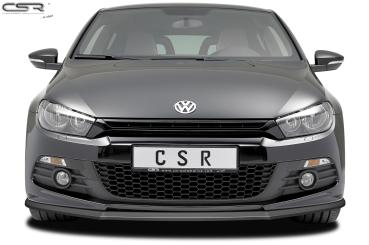 CSR Frontspoiler | Cup-Spoilerlippe mit ABE für VW Scirocco III R-Line CSL385-C Carbon Look Hochglanz (keine Lackierung erforderlich)