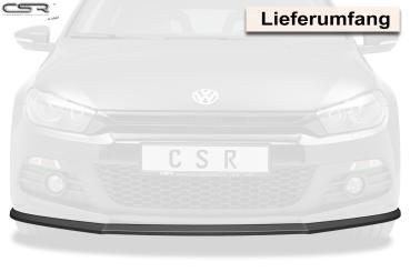 CSR Frontspoiler | Cup-Spoilerlippe mit ABE für VW Scirocco III R-Line CSL385-C Carbon Look Hochglanz (keine Lackierung erforderlich)