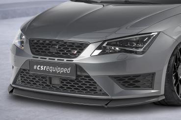 CSR Frontspoiler | Cup-Spoilerlippe mit ABE für Seat Leon 3 (Typ 5F) Cupra/FR CSL390-L Lackierung erforderlich (schwarz matt)