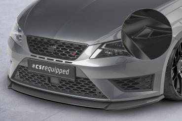 CSR Frontspoiler | Cup-Spoilerlippe mit ABE für Seat Leon 3 (Typ 5F) Cupra/FR CSL390-G Glossy schwarz glänzend (keine Lackierung erforderlich)