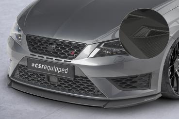 CSR Frontspoiler | Cup-Spoilerlippe mit ABE für Seat Leon 3 (Typ 5F) Cupra/FR CSL390-M Carbon Look matt strukturiert (keine Lackierung erforderlich)