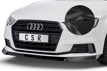 CSR Frontspoiler | Cup-Spoilerlippe mit ABE für Audi A3 8V CSL393-G Glossy schwarz Hochglanz (keine Lackierung erforderlich)