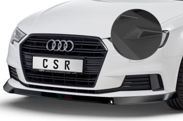 CSR Frontspoiler | Cup-Spoilerlippe mit ABE für Audi A3 8V CSL393-L schwarz matt (Lackierung erforderlich)