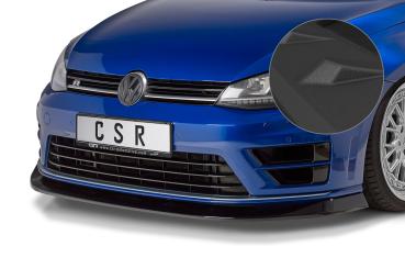 CSR Frontspoiler | Cup-Spoilerlippe mit ABE für VW Golf 7 R CSL395-S Strukturiert schwarz matt (keine Lackierung erforderlich)