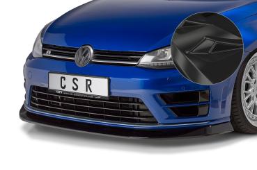 CSR Frontspoiler | Cup-Spoilerlippe mit ABE für VW Golf 7 R CSL395-G Glossy schwarz glänzend (keine Lackierung erforderlich)