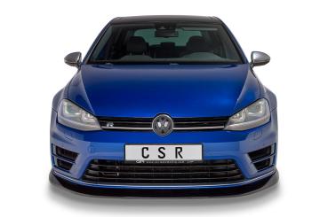 CSR Frontspoiler | Cup-Spoilerlippe mit ABE für VW Golf 7 R CSL395-L Lackierung erforderlich (schwarz matt)