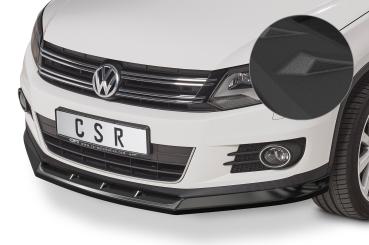 CSR Frontspoiler | Cup-Spoilerlippe mit ABE für VW Tiguan I CSL397-S schwarz matt strukturiert (keine Lackierung erforderlich)