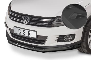 CSR Frontspoiler | Cup-Spoilerlippe mit ABE für VW Tiguan I CSL397-L schwarz matt (Lackierung erforderlich)