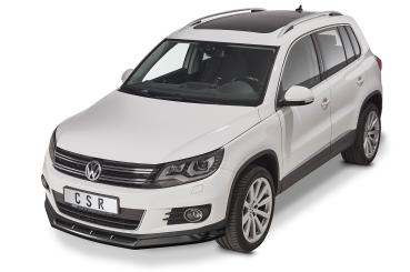 CSR Frontspoiler | Cup-Spoilerlippe mit ABE für VW Tiguan I CSL397-C Carbon Look Hochglanz (keine Lackierung erforderlich)