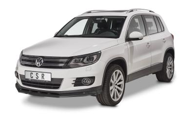 CSR Frontspoiler | Cup-Spoilerlippe mit ABE für VW Tiguan I CSL397-C Carbon Look Hochglanz (keine Lackierung erforderlich)