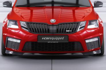 CSR Frontspoiler | Cup-Spoilerlippe mit ABE für Skoda Octavia III 5E RS CSL399-M Carbon Look matt strukturiert (keine Lackierung erforderlich)