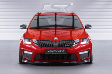 CSR Frontspoiler | Cup-Spoilerlippe mit ABE für Skoda Octavia III 5E RS CSL399-M Carbon Look matt strukturiert (keine Lackierung erforderlich)