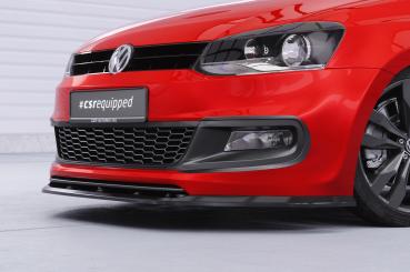 CSR Frontspoiler | Cup-Spoilerlippe mit ABE für VW Polo V (Typ 6R, 6C) R-Line CSL400-L schwarz matt (Lackierung erforderlich)