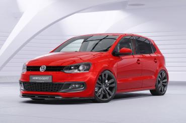 CSR Frontspoiler | Cup-Spoilerlippe mit ABE für VW Polo V (Typ 6R, 6C) R-Line CSL400-L schwarz matt (Lackierung erforderlich)