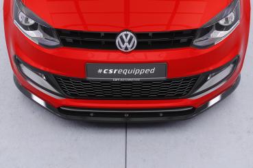CSR Frontspoiler | Cup-Spoilerlippe mit ABE für VW Polo V (Typ 6R, 6C) R-Line CSL400-L schwarz matt (Lackierung erforderlich)