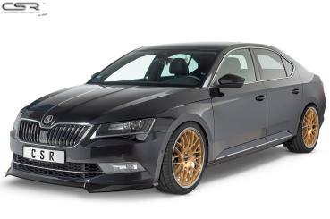 CSR Frontspoiler | Cup-Spoilerlippe mit ABE für Skoda Superb III (3V) CSL401-L schwarz matt (Lackierung erforderlich)
