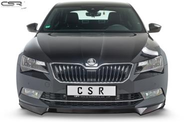 CSR Frontspoiler | Cup-Spoilerlippe mit ABE für Skoda Superb III (3V) CSL401-L schwarz matt (Lackierung erforderlich)