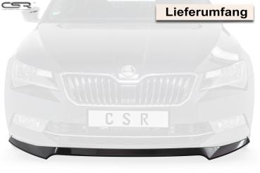CSR Frontspoiler | Cup-Spoilerlippe mit ABE für Skoda Superb III (3V) CSL401-L schwarz matt (Lackierung erforderlich)